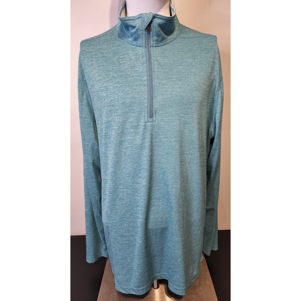 Duluth‎ Trading Co Men's Large L Blue Long Sleeve 1/2 Zip up Pullover Sweater